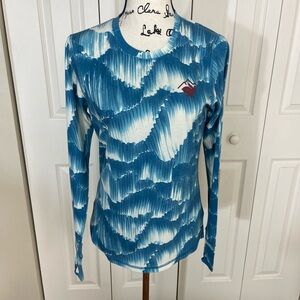 Rabbit Outrun Trail Base Layer Womens Large  Celestial Mountain Blue